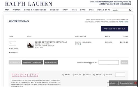 discount code for ralph lauren ashford